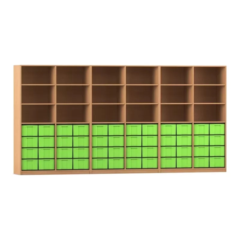 Wandschrank, Schranksystem, Aufbewahrung, Kastenschubladen, Holzregal