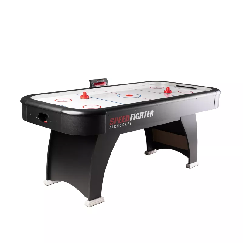 Airhockey-Tisch, Speed Fighter,  Hockey-Tisch, rote Schläger, Arcade-Stil