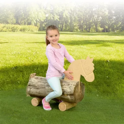 Holzpferd, Holzspielzeug, Kinderspielzeug, Spielzeug, Park