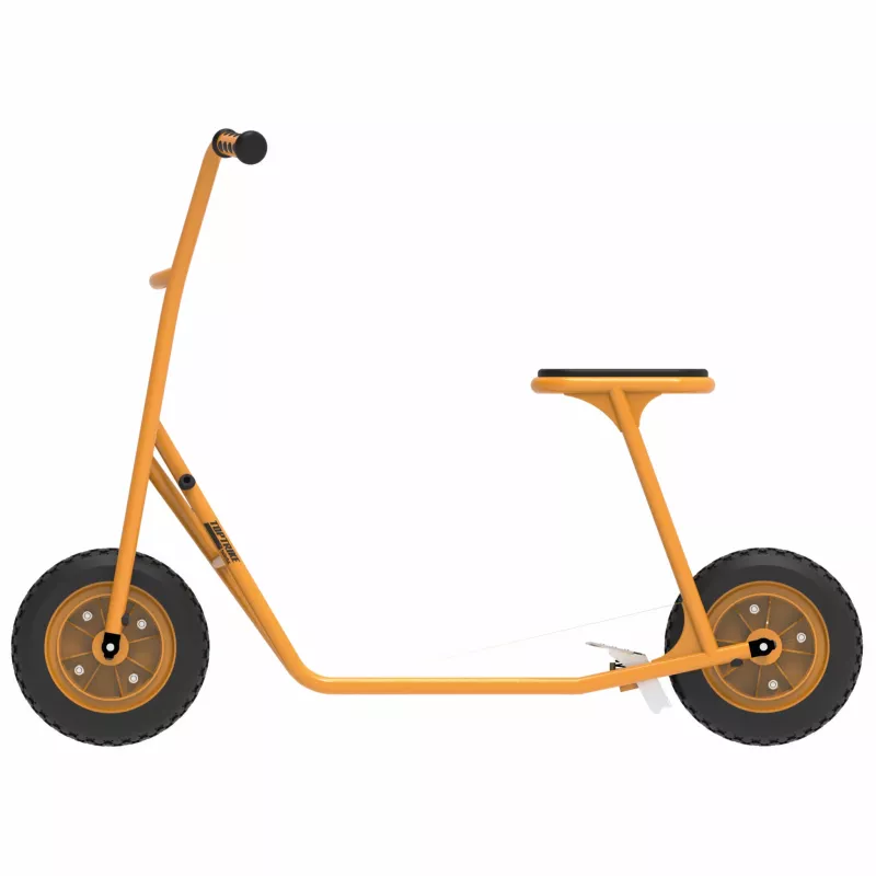 kick scooter, orange, zwei räder, dicke reifen, flache deck