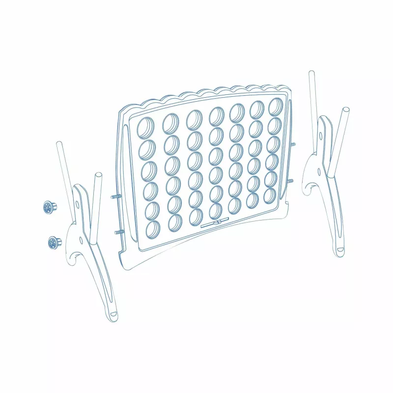 LED-Panel, Scheinwerfer, Klemmhalterung, Sturmgitter, Lichtarray