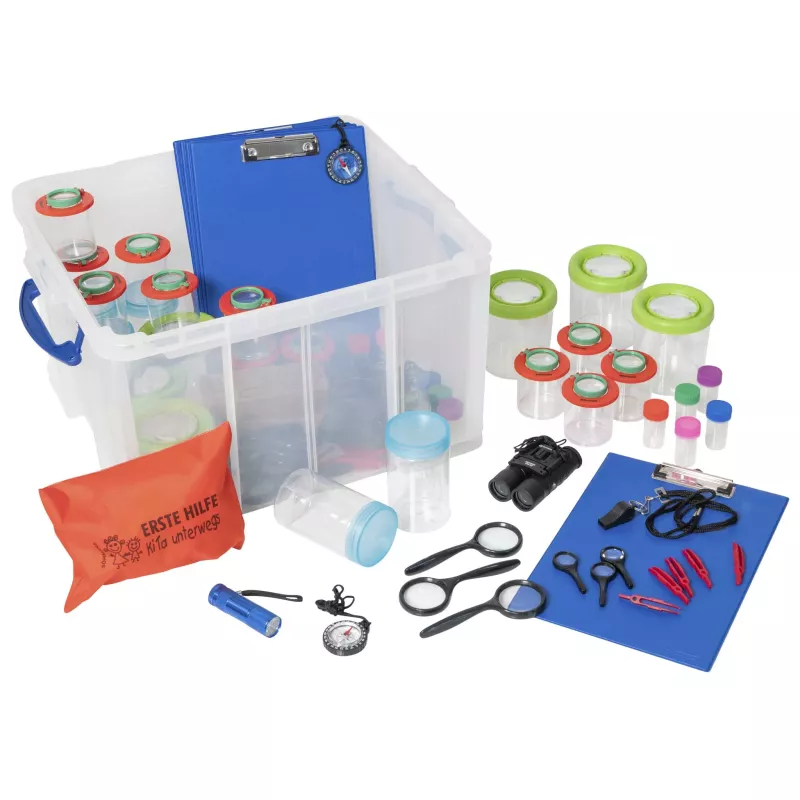 Kastenbehälter, Laborkit, Messbecher, Erste Hilfe, Werkzeugset