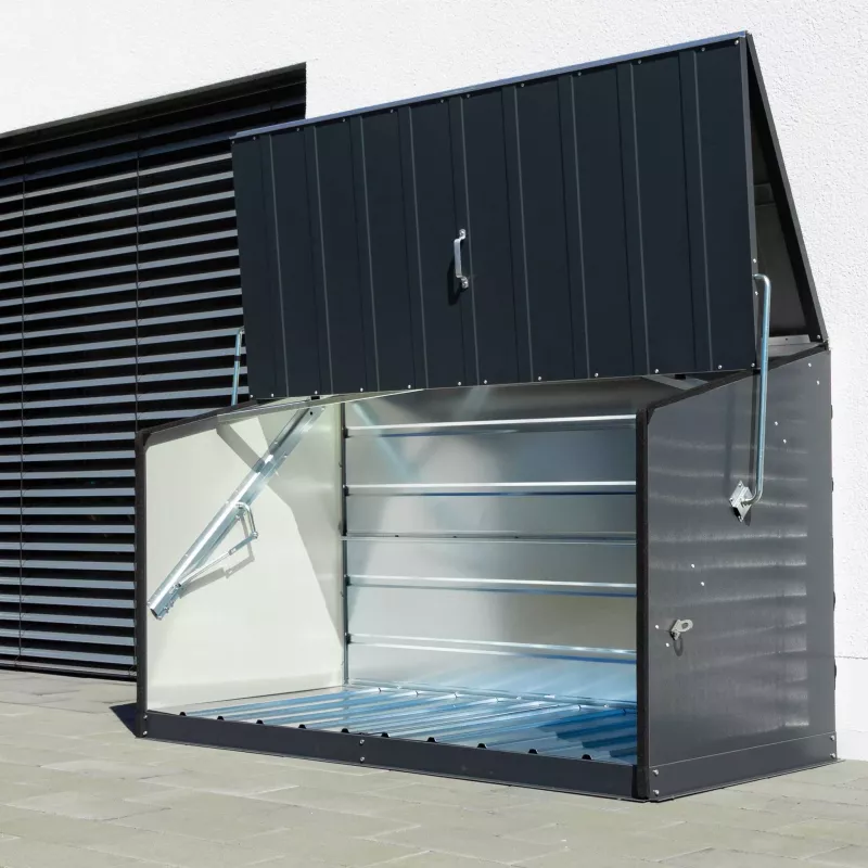Kühlbox, Außengrillkasten, Metallkiste, Stahlbox, Aufbewahrungskasten
