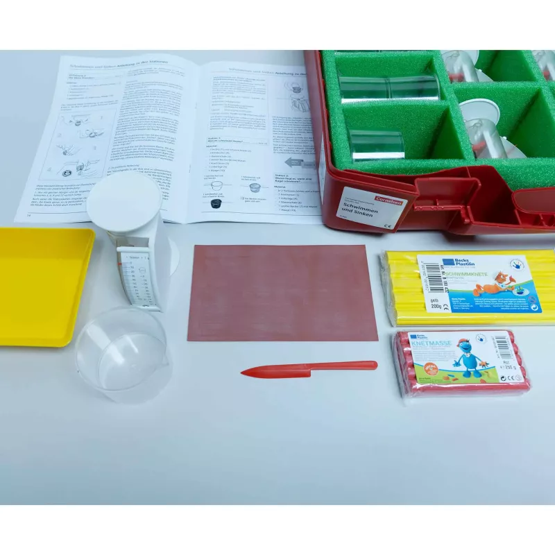 Präzisionswerkzeug, Schwimmbadkit, Messpapier, Kunststoffbox, Schriftrolle