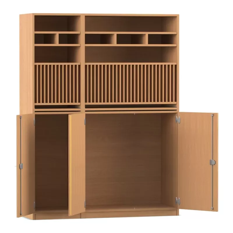 Vitrinenkombination, Holzschränk, Schubladen, Küchennische, Schränkorpus