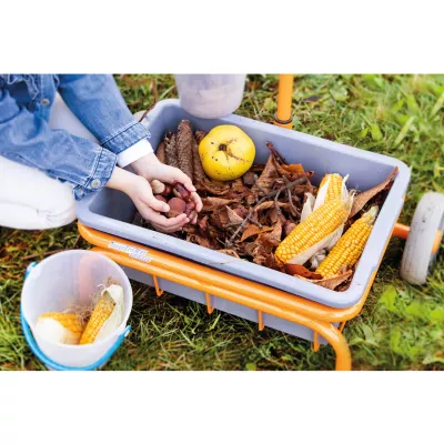 Gartenhäcksler, Komposter, Herbstlaub, Maiskolben, Apfel