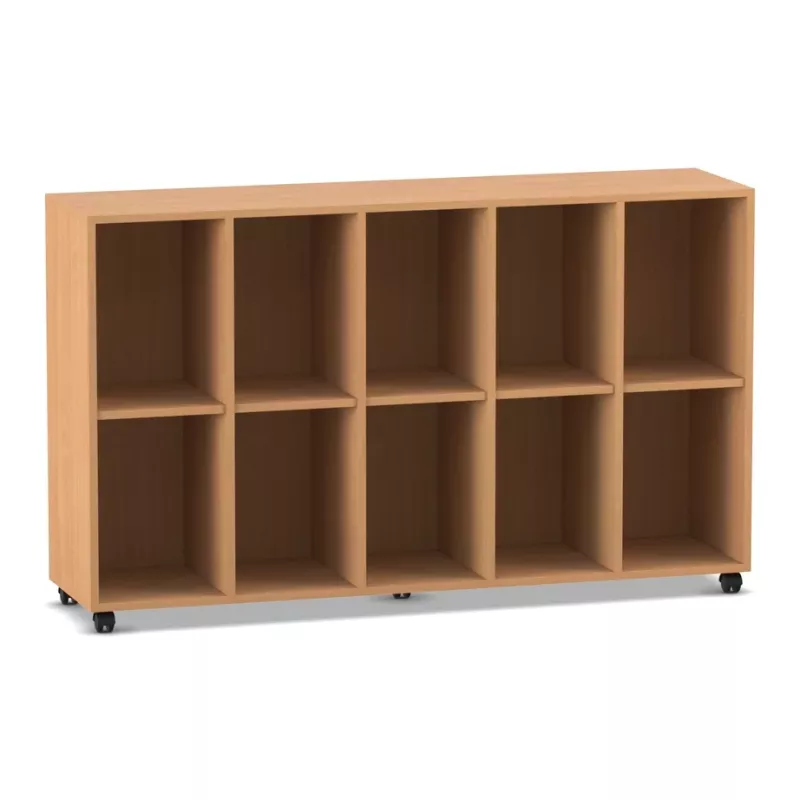 Regal, Storehne, Holzoptik, Holzregal, Rollen