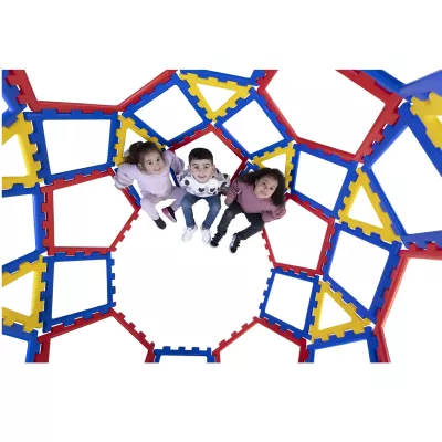 kinderspielplatz, bausteine, konstruktionsspielzeug, farbig, puzzle-rahmen