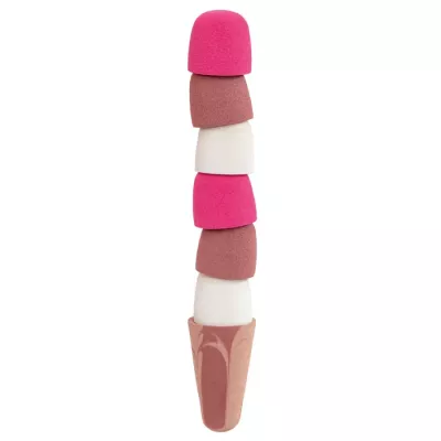 Make-up Schwamm, Gestapelter Schwamm, Bunter Schwammensatz, Rosa Schwamm, Kegelförmiger Applikator