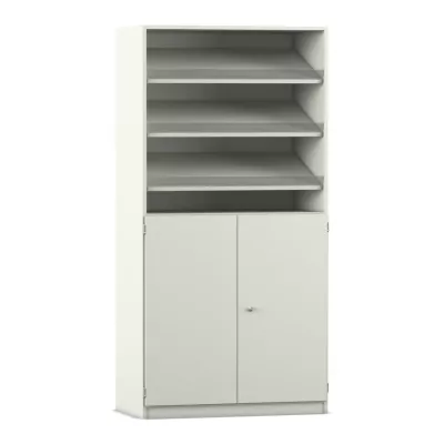 Schrank, Regal, 5 Regalböden, Schrankkombination, cremefarben