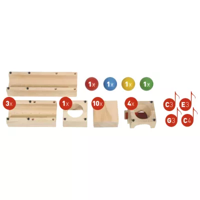 Holzbausteine, Klemmbausteine, Bausteine-Set, Holzspielzeug, Kinetic Spielzeug