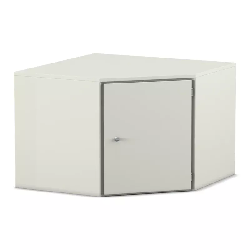 kleiderschrank, schrank, metall, eckschrank, creme