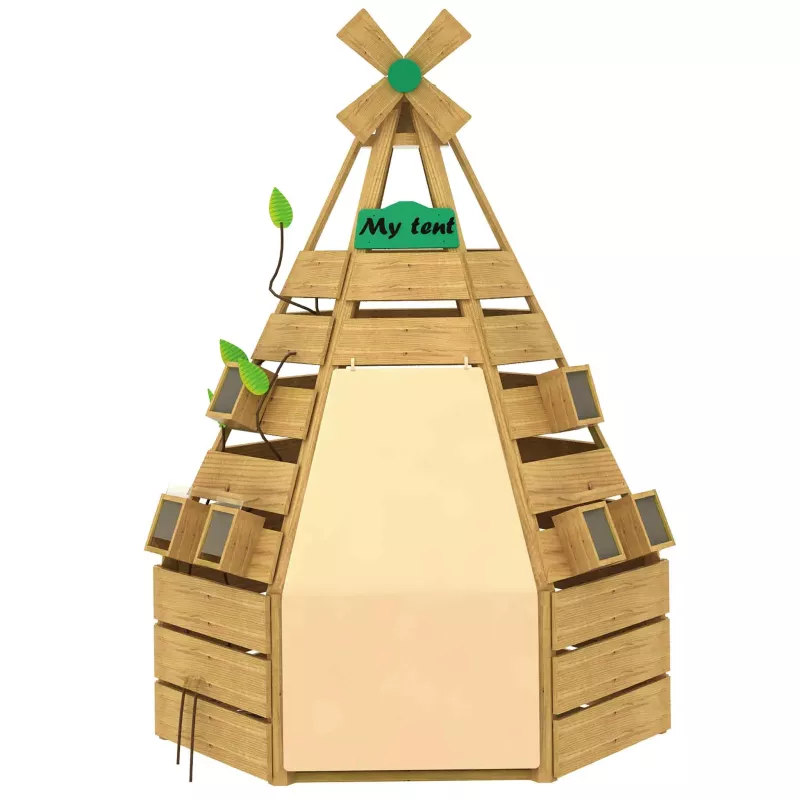 Pyramide, Tent, Holz, Windrad, Leiterregal
