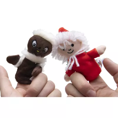 Plüschfigur, Puppe, Weihnachtsfigur, Mantel, Haarpracht