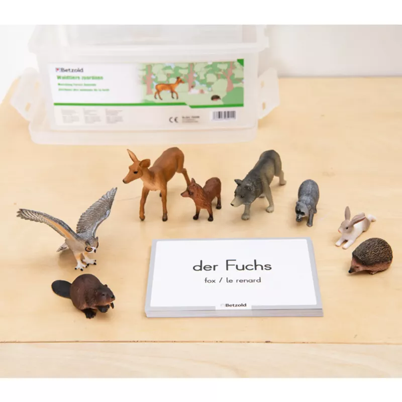 Tierfiguren, Wildtiere, Kinderlehrset, Tierfamilie, Fuchs Karte