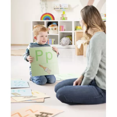 alphabet, Buchstabe P, Lernkarten, Kinderlernen, Pinselzeichnung