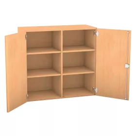 Aufsatzschrank mit Mittelwand und 4 verstellbaren Böden, 90,9 x 126,4 cm