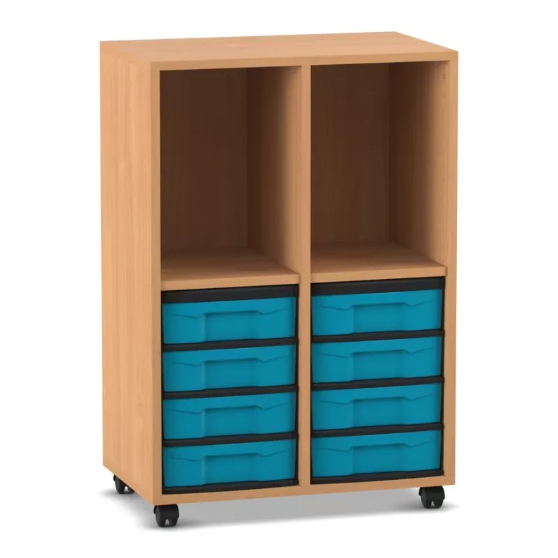 Schrank, Aufbewahrung, Kisten, Rollregal, Holzfarbe