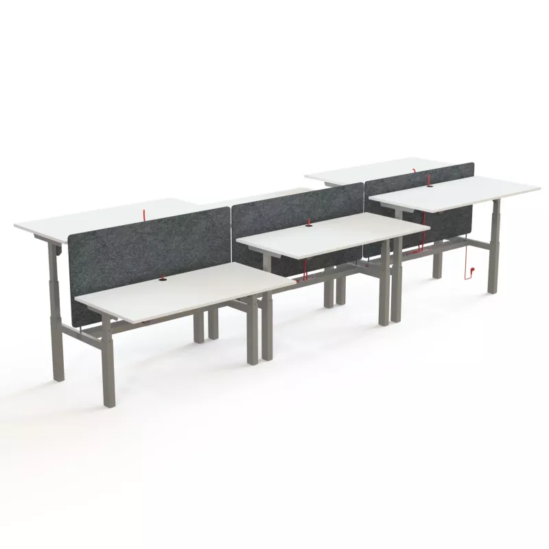 Schreibtischset, Kombinierter Schreibtisch, Schreibtischmodul, Trennwand-Schreibtisch, Arbeitsstation