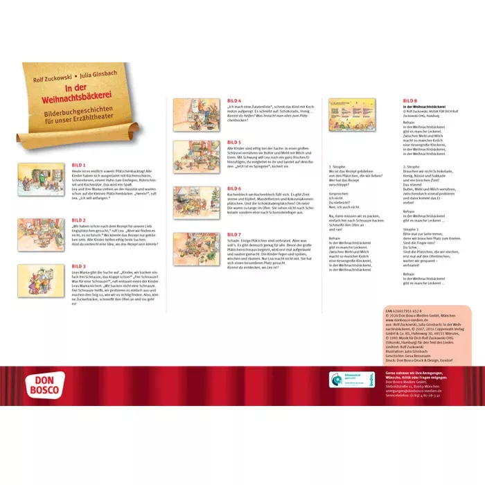 Weihnachtsbäckerei, Bilderbuch, Erzählte Geschichten, Kinderbuch, Rollrand-Layout