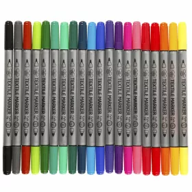 20 Textilmalstifte Duo Bunt