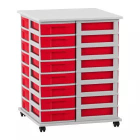 Flexeo® Container-System mit Ablage und 32 flachen Boxen