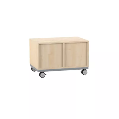 Holzschrank, Schrankeinsatz, Rollboden, Kästen mit Rollen, Schranksystem