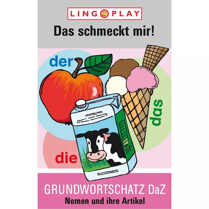 Apfel, Milchverpackung, Eiswaffel, Kartonmilch, Grundwortschatz