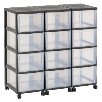 Kunststoffboxen, Aufbewahrung, Schubladenbox, Rollcontainer, Transparente箱