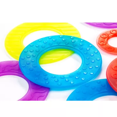 ring, taktile, bunt, kunststoff, ringförmiges spielzeug