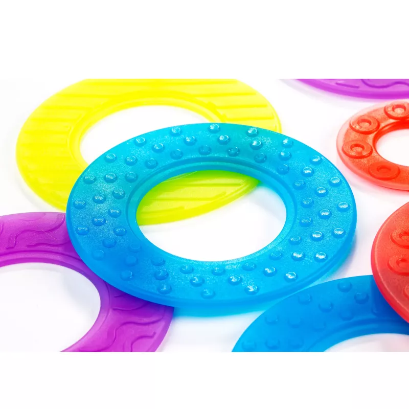 ring, taktile, bunt, kunststoff, ringförmiges spielzeug