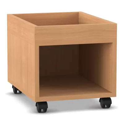 Küchentisch, Rollwagen, Holzkubus, Unterbau mit Rollen, Holzbox