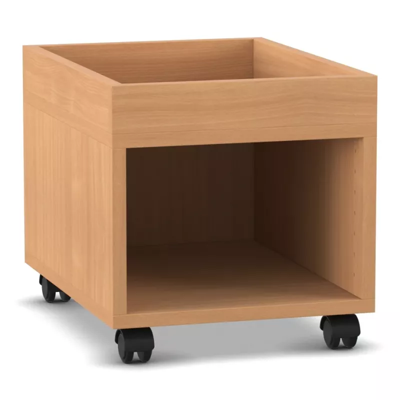 Küchentisch, Rollwagen, Holzkubus, Unterbau mit Rollen, Holzbox