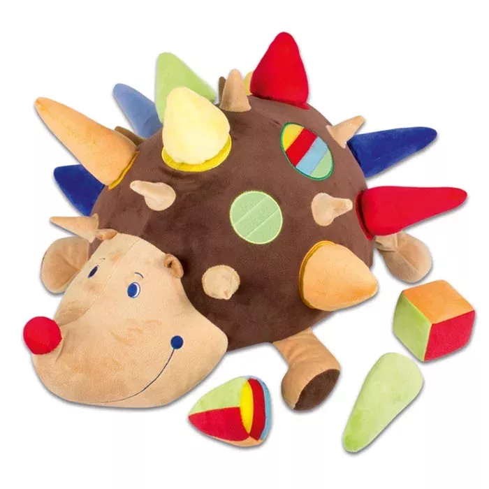 geschenk, plüschtier, dinosaurlwe, stachelig, bunt