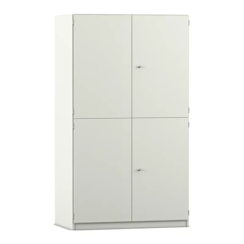 Schrank, Metallschrank, Weiß, Korpus, Schranktüren