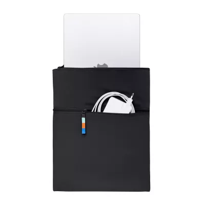 Laptop, Laptop-Hülle, Kabelfach, Reißverschlussfach, Schwarz/Schwarze Hülle