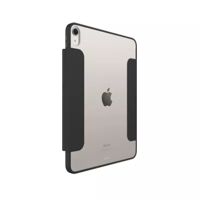 iPad-Hülle, Rückseite, Magnetischer Ständer, schwarze Ränder, transparentes Rückteil