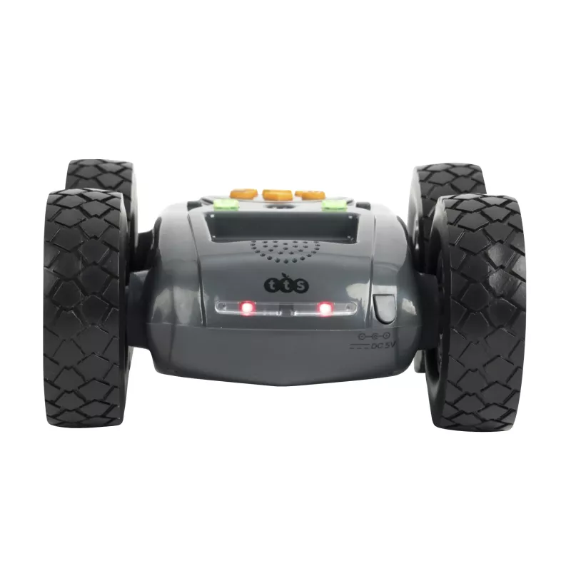 RC-Auto, Fernsteuerung, Grau, große Reifen, LED-Lichter