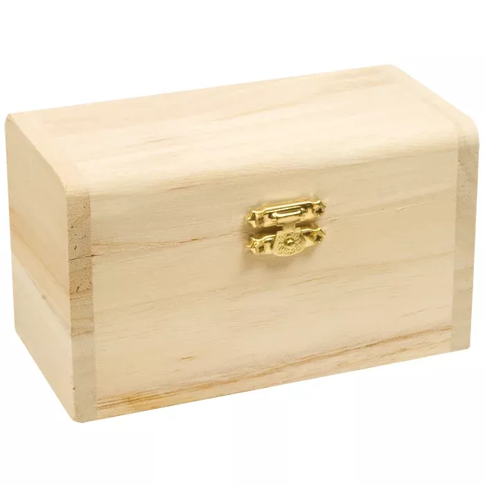 Holzkiste, Kasten, Schmuckkiste, Holzbox, Goldfarbene Beschlag