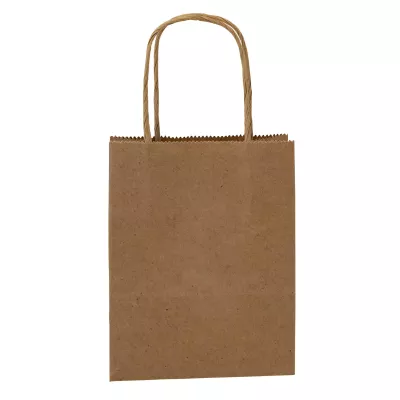 Papiertragetasche, Krafttasche, braune Tasche, Einkaufstasche, gedrehter Henkel