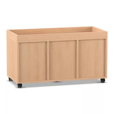 Holzsideboard, Schrankboden, Rollbarer Unterschrank, Küchenschrank, Holzoptik