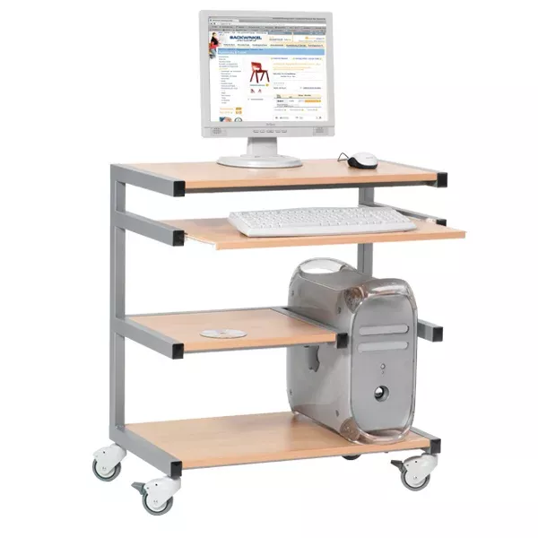 computertisch, pc-tisch, rollwagen, monitorständer, tischplatte