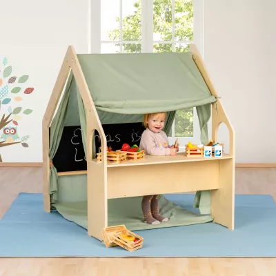 Kinderhaus, Holzspielhaus, Küche, Spielset, Puppenhaus