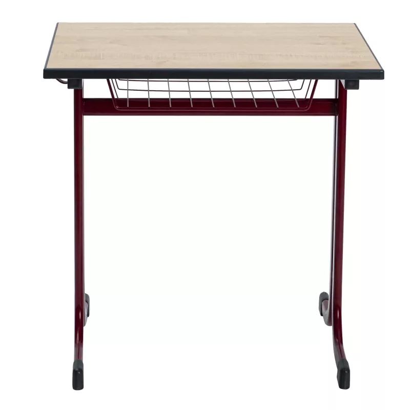 Schreibtisch, Mobiler Schreibtisch, Holztischplatte, Metallrahmen, Caddieunterlage