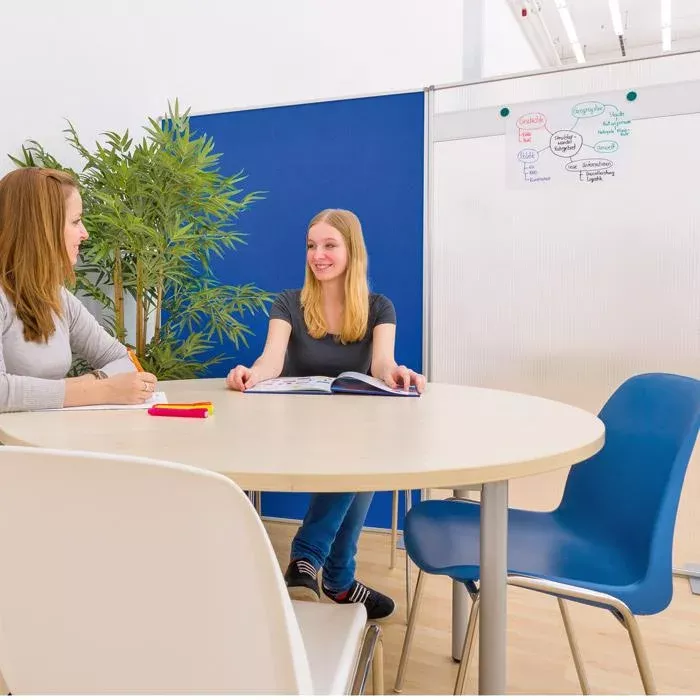 meeting, office, tisch, schüler, diskussion