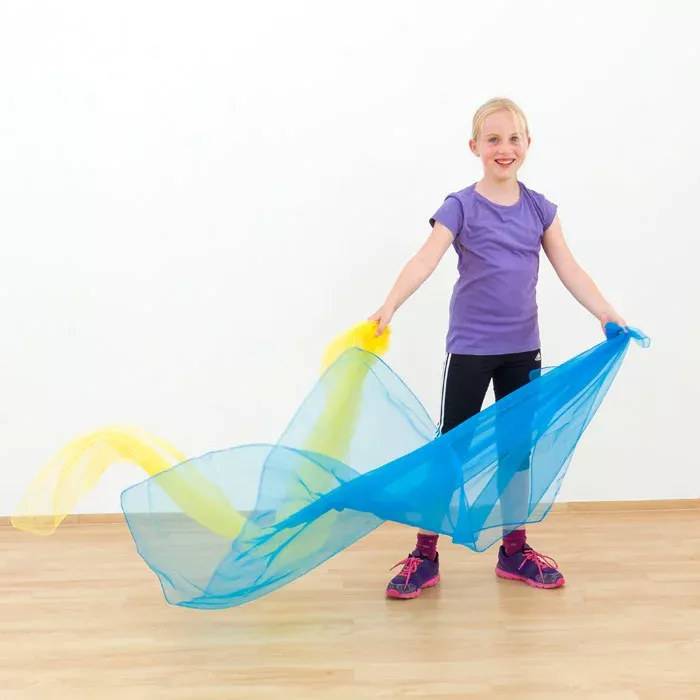 Kinder, Bewegung, Tüllschleier, Bunte Schärpe, Sport