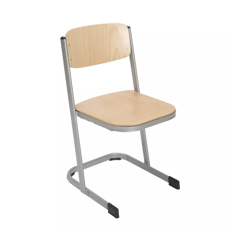 Schülersessel, Klappstuhl, Holz-Sitz, Metallrahmen, Bequemes Sitzmöbel