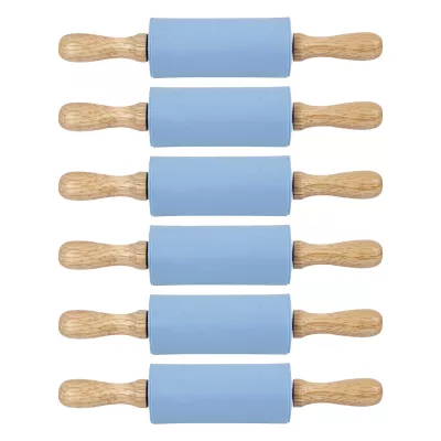 rolling pin, blau, holzgriff, set aus fünf, Küchengerät