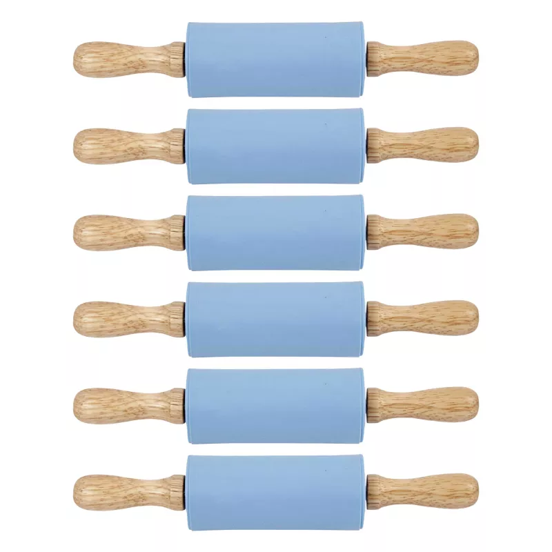 rolling pin, blau, holzgriff, set aus fünf, Küchengerät