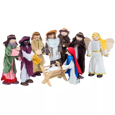 Puppenspieler, Krippe, Weihnachtsfiguren, Mary, Engel